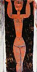 Amedeo Modigliani Canvas Paintings - Caryatid 3